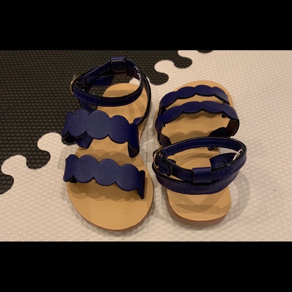 Janie and Jack Children’s Sandals Navy Blue - Picture 4 of 5